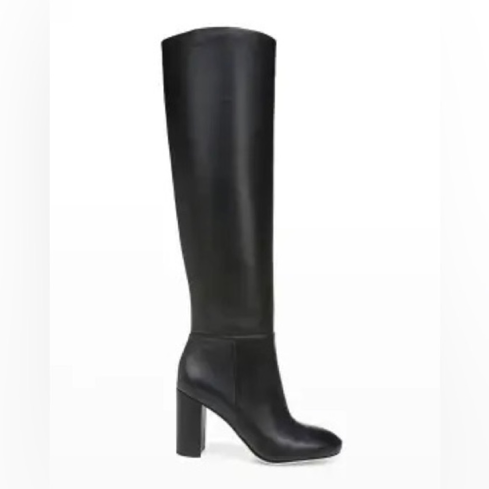 Vince Bexley Black Leather Knee Boots